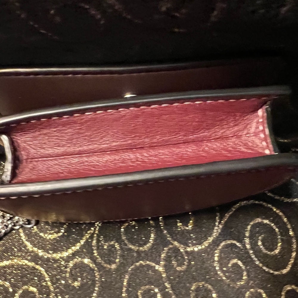 Coach Safiano Brown & Pink Bow Micro Mini Crossbody w/Silk Scarf (2pcs) - Picture 11 of 16